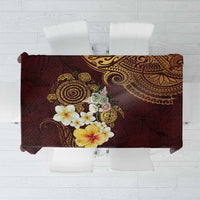 Polynesian Turtle Tablecloth Plumeria Hibiscus Pattern Oxblood LT03 Oxblood - Polynesian Pride