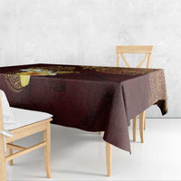 Polynesian Turtle Tablecloth Plumeria Hibiscus Pattern Oxblood LT03 - Polynesian Pride