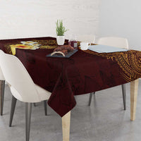 Polynesian Turtle Tablecloth Plumeria Hibiscus Pattern Oxblood LT03 - Polynesian Pride
