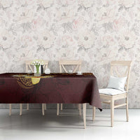 Polynesian Turtle Tablecloth Plumeria Hibiscus Pattern Oxblood LT03 - Polynesian Pride