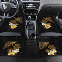 Polynesian Turtle Car Mats Plumeria Hibiscus Pattern Black Color LT03 Set 4pcs Black - Polynesian Pride