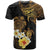 Polynesian Turtle T Shirt Plumeria Hibiscus Pattern Black Color