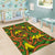 New Zealand Kowhai Flowers Area Rug Maori Koru Pattern