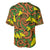 New Zealand Kowhai Flowers Baseball Jersey Maori Koru Pattern