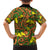 New Zealand Kowhai Flowers Family Matching Off Shoulder Short Dress and Hawaiian Shirt Maori Koru Pattern