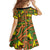 New Zealand Kowhai Flowers Family Matching Short Sleeve Bodycon Dress and Hawaiian Shirt Maori Koru Pattern