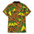 New Zealand Kowhai Flowers Family Matching Short Sleeve Bodycon Dress and Hawaiian Shirt Maori Koru Pattern