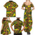 New Zealand Kowhai Flowers Family Matching Summer Maxi Dress and Hawaiian Shirt Maori Koru Pattern