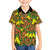 New Zealand Kowhai Flowers Kid Hawaiian Shirt Maori Koru Pattern