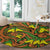 New Zealand Kowhai Flowers Round Carpet Maori Koru Pattern