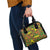 New Zealand Kowhai Flowers Shoulder Handbag Maori Koru Pattern