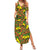 New Zealand Kowhai Flowers Summer Maxi Dress Maori Koru Pattern