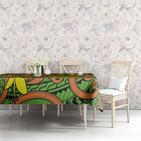 New Zealand Kowhai Flowers Tablecloth Maori Koru Pattern LT03 - Polynesian Pride