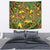 New Zealand Kowhai Flowers Tapestry Maori Koru Pattern