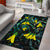 New Zealand Kowhai Flowers Area Rug Maori Koru Pattern With Paua Shell Style