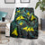 New Zealand Kowhai Flowers Blanket Maori Koru Pattern With Paua Shell Style