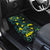 New Zealand Kowhai Flowers Car Mats Maori Koru Pattern With Paua Shell Style