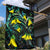 New Zealand Kowhai Flowers Garden Flag Maori Koru Pattern With Paua Shell Style