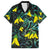 New Zealand Kowhai Flowers Hawaiian Shirt Maori Koru Pattern With Paua Shell Style