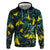 New Zealand Kowhai Flowers Hoodie Maori Koru Pattern With Paua Shell Style