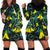 New Zealand Kowhai Flowers Hoodie Dress Maori Koru Pattern With Paua Shell Style