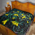 New Zealand Kowhai Flowers Quilt Maori Koru Pattern With Paua Shell Style