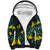 New Zealand Kowhai Flowers Sherpa Hoodie Maori Koru Pattern With Paua Shell Style