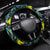 New Zealand Kowhai Flowers Steering Wheel Cover Maori Koru Pattern With Paua Shell Style