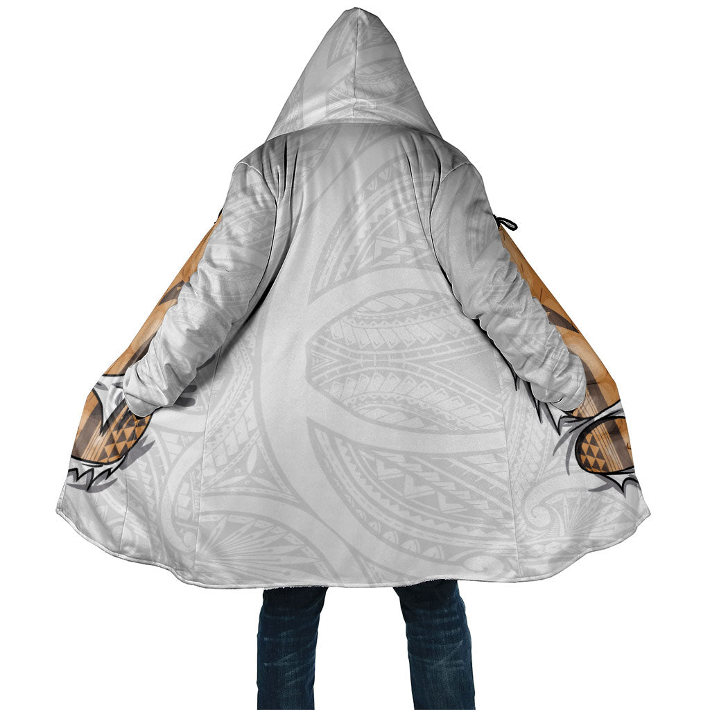 Hawaiian Kakau Cloak Aquaman Tattoo Reveal Effect LT03 Unisex White - Polynesian Pride