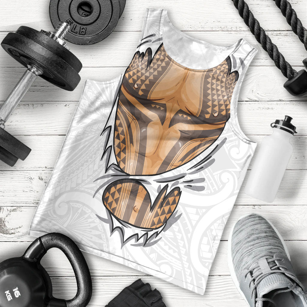 Hawaiian Kakau Men Tank Top Aquaman Tattoo Reveal Effect LT03 - Polynesian Pride