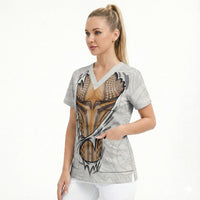 Hawaiian Kakau Scrub Top Aquaman Tattoo Reveal Effect LT03 - Polynesian Pride