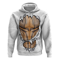 Hawaiian Kakau Zip Hoodie Aquaman Tattoo Reveal Effect LT03 Pullover Hoodie White - Polynesian Pride