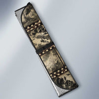 Pearl Harbor Remembrance Day Auto Sun Shade Memories of December 7 with Red Poppy Lei LT03 - Polynesian Pride
