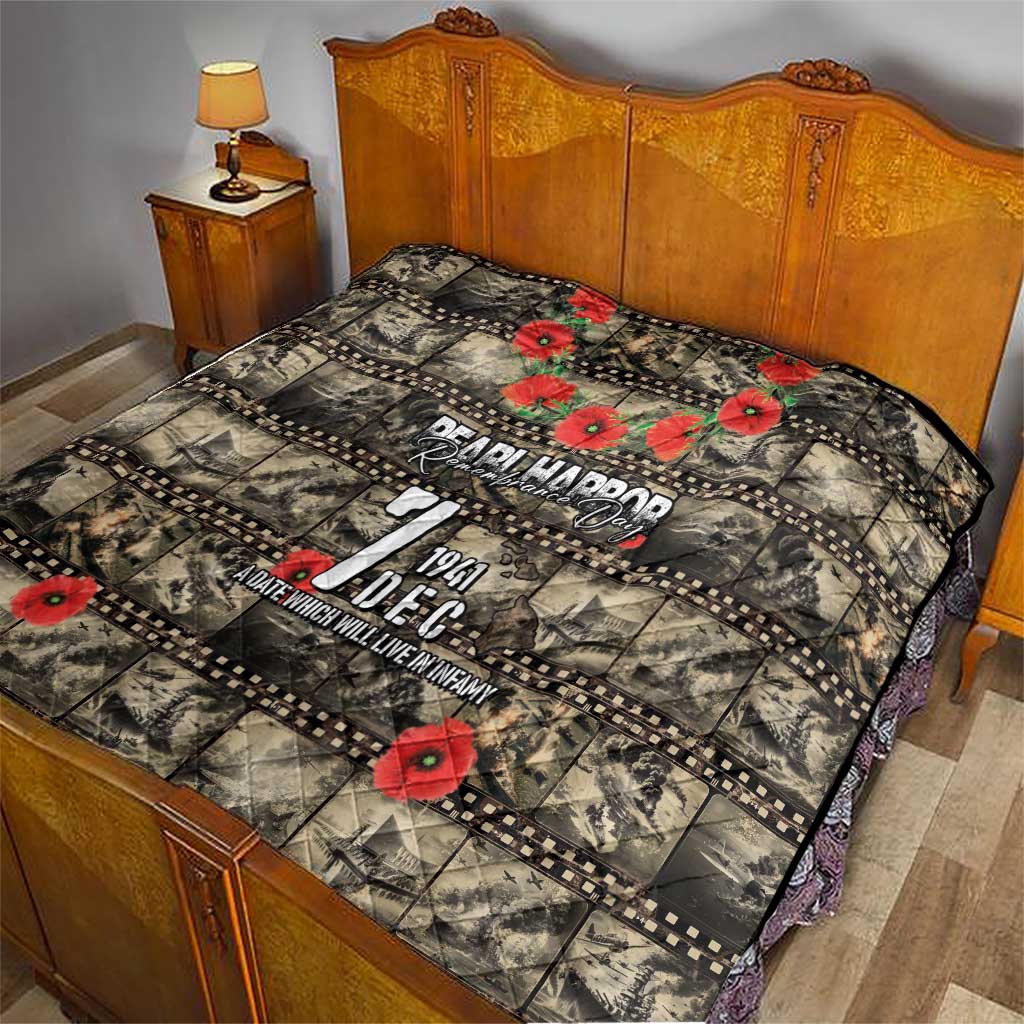 Pearl Harbor Remembrance Day Quilt Memories of December 7 with Red Poppy Lei LT03 - Polynesian Pride