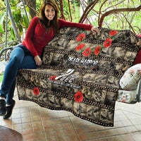 Pearl Harbor Remembrance Day Quilt Memories of December 7 with Red Poppy Lei LT03 - Polynesian Pride