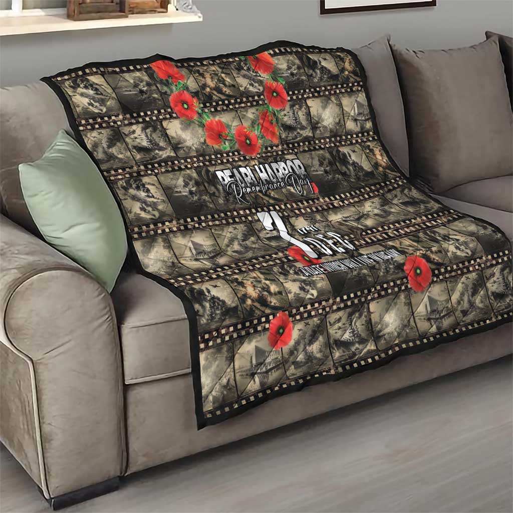 Pearl Harbor Remembrance Day Quilt Memories of December 7 with Red Poppy Lei LT03 - Polynesian Pride