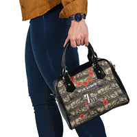 Pearl Harbor Remembrance Day Shoulder Handbag Memories of December 7 with Red Poppy Lei LT03 - Polynesian Pride