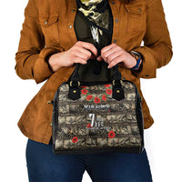 Pearl Harbor Remembrance Day Shoulder Handbag Memories of December 7 with Red Poppy Lei LT03 - Polynesian Pride