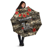 Pearl Harbor Remembrance Day Umbrella Memories of December 7 with Red Poppy Lei LT03 - Polynesian Pride