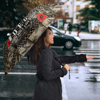 Pearl Harbor Remembrance Day Umbrella Memories of December 7 with Red Poppy Lei LT03 - Polynesian Pride