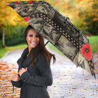Pearl Harbor Remembrance Day Umbrella Memories of December 7 with Red Poppy Lei LT03 - Polynesian Pride