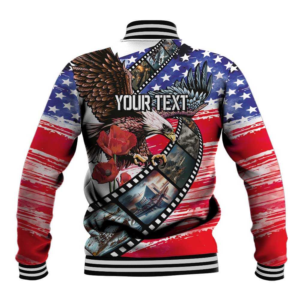 Pearl Harbor Remembrance Day Personalized Baseball Jacket Lest We Forget - The Bald Eagle Remembers LT03 - Polynesian Pride