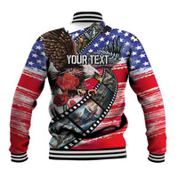 Pearl Harbor Remembrance Day Personalized Baseball Jacket Lest We Forget - The Bald Eagle Remembers LT03 - Polynesian Pride