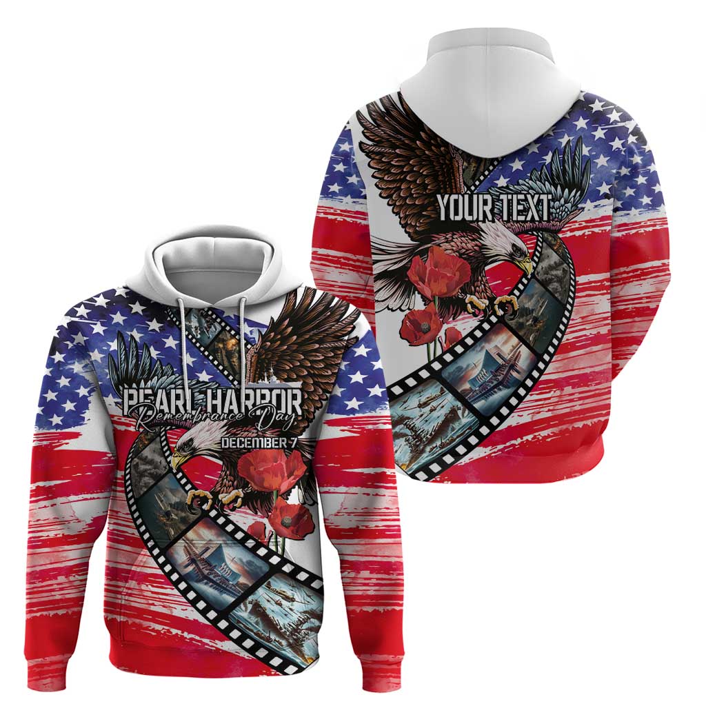 Pearl Harbor Remembrance Day Personalized Hoodie Lest We Forget - The Bald Eagle Remembers LT03 - Polynesian Pride