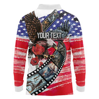 Pearl Harbor Remembrance Day Personalized Long Sleeve Polo Shirt Lest We Forget - The Bald Eagle Remembers LT03 - Polynesian Pride