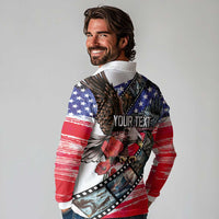 Pearl Harbor Remembrance Day Personalized Long Sleeve Polo Shirt Lest We Forget - The Bald Eagle Remembers LT03 - Polynesian Pride