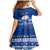 Palau Christmas Family Matching Mermaid Dress and Hawaiian Shirt Snowman Hugs Palau Coat of Arms Maori Pattern Blue Style LT03 - Polynesian Pride