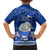 Palau Christmas Family Matching Puletasi Dress and Hawaiian Shirt Snowman Hugs Palau Coat of Arms Maori Pattern Blue Style LT03 - Polynesian Pride