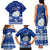 Palau Christmas Family Matching Tank Maxi Dress and Hawaiian Shirt Snowman Hugs Palau Coat of Arms Maori Pattern Blue Style LT03 - Polynesian Pride