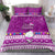 Palau Christmas Bedding Set Snowman Hugs Palau Coat of Arms Maori Pattern Pink Style LT03 - Polynesian Pride